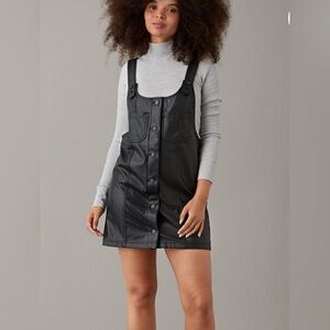 AE Vegan Leather Pinafore dress